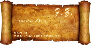 Frecska Zita névjegykártya